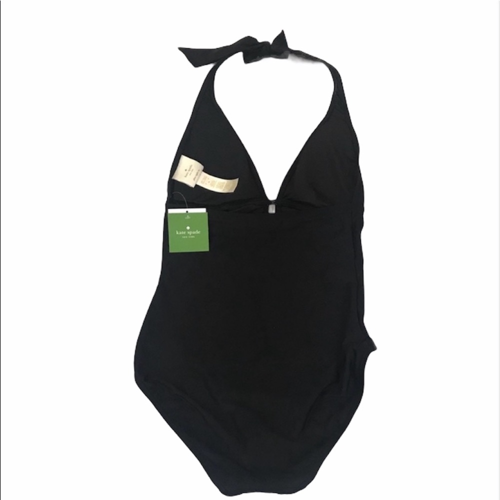 Kate Spade black Embroidery Halter Swimsuit - Picture 4 of 6